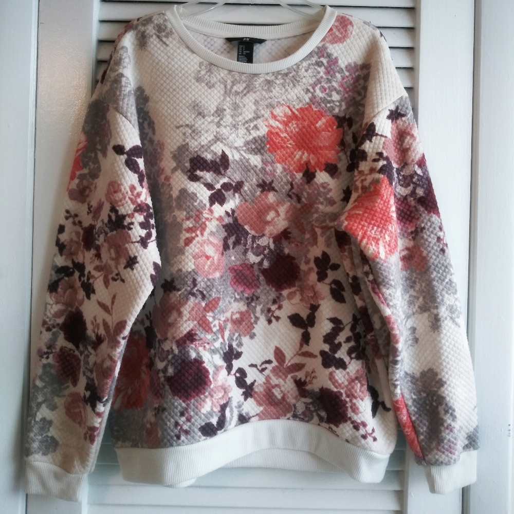 H & M Vintage Style Oversized Sweatshirt Sz S